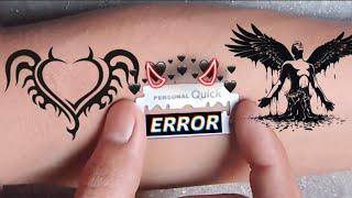 DIY Temporary tattoo making using blade