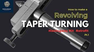 Indexable Taper Turning Tool with Live Center, a retrofit from Hemingway Kit set over center