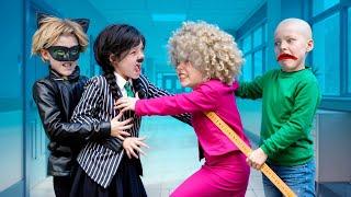 Who is the strangest couple in love: Capicino Ballerino and Assassino or Wednesday and Cat Noir?!