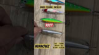 MINNOW LURES 110mm 15GM FLOATING | BABJI FISHING TACKLES | MUMBAI 9326865679 #live #fishing #viral