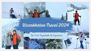 Kazakhstan Travel 2024 :Shymbulak Ski Resort, Almaty Day 1:Our First Ski Experience -Snowfall ️