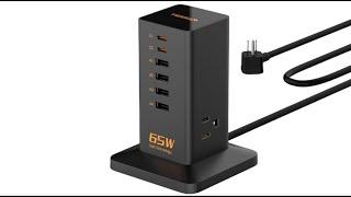TESSAN Desk Charging Station | 9-in-1 Rapid Charging Station for Multiple Devices | Charge 4x Faster
