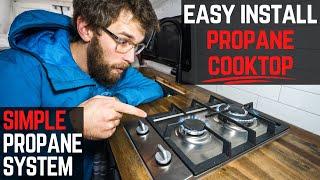 Propane Cooktop Install & Review inside STUNNING Campervan Kitchen