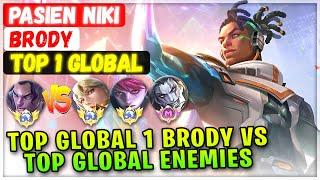 Top Global 1 Brody Vs Top Global Kimmy, Julian & Phoveus [ Top Global Brody ] PASIEN NIKI - MLBB