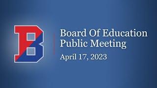 Binghamton City School District Board of Education Meeting [April 17, 2023]