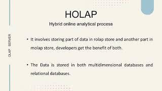 Rolap vs Molap vs Holap