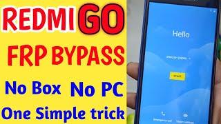 Redmi GO Frp Bypass || MI M1903C3GI Google Account Remove without PC