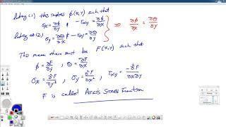 Theory of Elasticity-Lecture 27-Airy's Stress Function