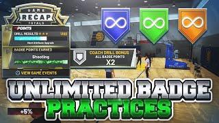 NBA 2k20 Unlimited Badge Point Practice! Fast Badge Point Method! Badge Glitch Tutorial