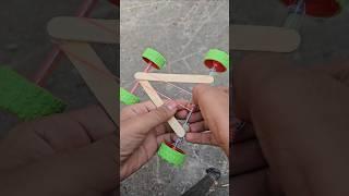 How to Make a Powerful Ice Cream Stick Car DIY Project #shorts #youtubeshort #viral
