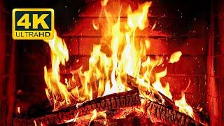  Cozy Fireplace 4K (12 HOURS). Fireplace with Crackling Fire Sounds. Crackling Fireplace 4K