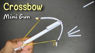 Easy paper Crossbow MINI GUN Making step-by-step | how to make a paper gun | paper craft