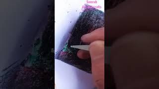 oil pastel hacks // magic sketch art with oil pastels #samrah art and crafts # shorts