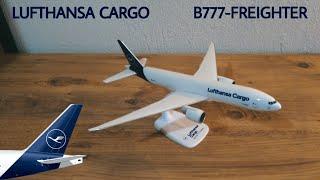 LUFTHANSA CARGO Boeing 777-F maket uçak, kutu açılımı - kurulum ( Unboxing ) - HERPA