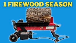 Harbor Freight (Central Machinery) 5 Ton Electric Log Splitter Review - 1 Firewood Season!