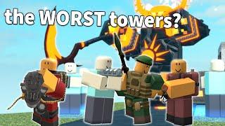 i used only BAD towers in TDS.. | ROBLOX