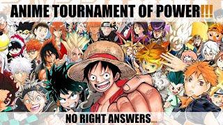 ANIME TOURNAMENT OF POWER! NO RIGHT ANSWERS! | MANGA4DUMMIES