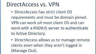 DirectAccess 2016 vs. VPN