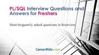 PL/SQL Interview Questions and Answers for Freshers