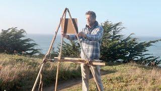 OUT OF CONTROL plein air OIL PAINTING coastal california