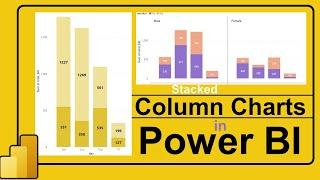 Column Charts in Power BI | Stacked Column Charts in Power BI | Column Charts in Depth | #4