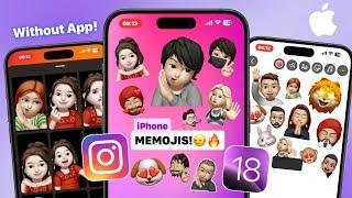 How to Get iPhone iOS 18 MEMOJIS on Android | Add Memojis to Instagram Story | iPhone Memoji 2024