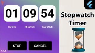Flutter Tutorial - Simple Stopwatch Timer | Countdown & Countup Timer