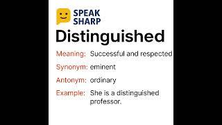  Learn a word a day. Speak smart and sharp!