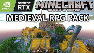 Minecraft Windows 10 - Medieval RTX RPG Pack (Chroma Hills, RTX Shaders, Medieval World, UI HUD Mod)