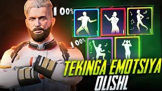 PUBG MOBILEDA TEKINGA EMOTSIYA OLISH // TEKINGA KIYIM OLISH