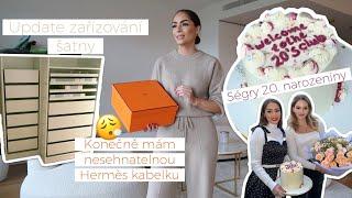 Ségry 20. narozeniny, nová Hermès kabelka, zařizování šatny | Týnuš Třešničková