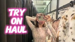 See-Through Lingerie Try on Haul | Transparent Clothes & No Bra Trend [4K]