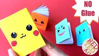 Easy Pokemon Mini Notebook NO GLUE (Part 2) - Mini Pokemon Notebooks   2 Color Notebook