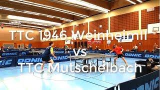 Verbandsliga: TTC 1946 Weinheim II vs TTC Mutschelbach [ 2018/2019 ]