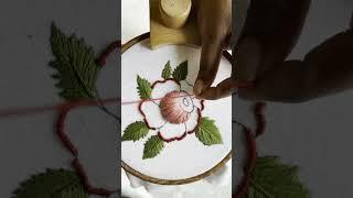 Easy Flower Embroidery Designs | Hand Embroidery for Beginners | Embroidery Shorts #shorts