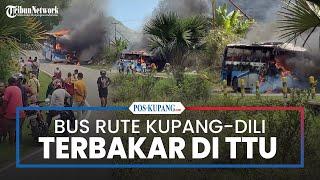 BREAKING NEWS: Bus Babadok Rute Kupang-Dili Terbakar di TTU