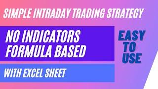 Intraday Trading Strategy Without Indicators | With Stock Selection | Formula Based