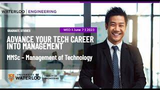 Advance your career into Management, MMSc Management of Technology