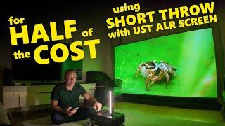 Using Short Throw Projector with UST ALR Screen = Great Results ! #projector #tutorial #cinema #tv