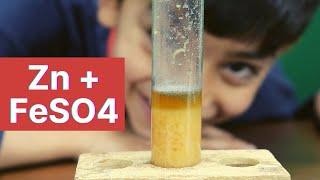 Zinc reaction with Ferrous Sulphate (FeSO4) - Displacement Reaction | Chemistry