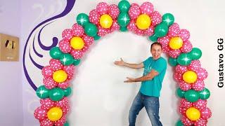 Balloon arch tutorial  balloon decoration ideas - birthday decoration ideas at home