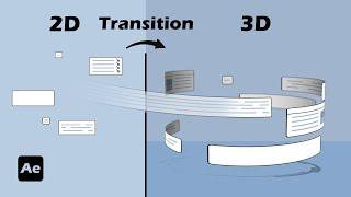 Motion Graphics Tutorial | 2D to 3D Transition in After Effects