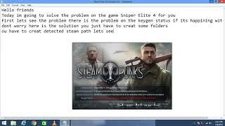 Sniper Elite 4 Steam Problem solution Red line