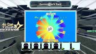 Demon Mark Raid (4 Units) | Solo Gameplay | Roblox All Star Tower Defense