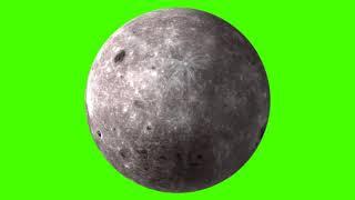 3d moon green screen spin footage (hdgreenstudio)free use