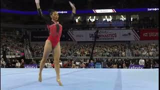 Sunisa Lee floor exercise 2024 Xfinity U.S Championships day 2