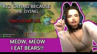 Dota 2 Immortal Girl solo kills rtz in a game?! |#dota2 high mmr games