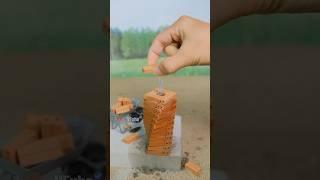 How I build a twisted column using mini bricks #vfuho #diy #architecture