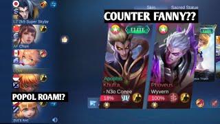Main solo ketemu popol roam  | ROTASI FANNY SOLO RANK MLBB