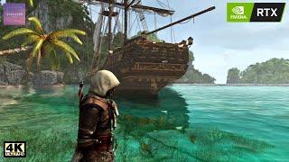 Assassin's Creed IV Black Flag - Relaxing Ambient Walking | 4K Ultra Max Graphics - Ray Tracing GI